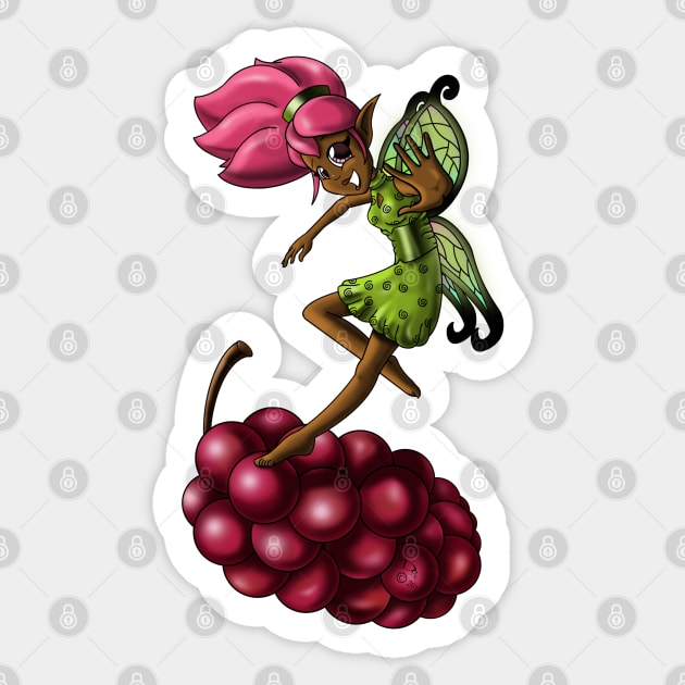 African American Fairy and Grapes Sticker by treasured-gift